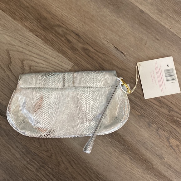 Baby Phat silver reptile snake Clutch bag wristlet - Picture 2 of 2